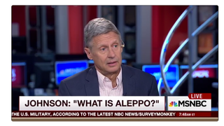 Gary Johnson, Responding to a Question about Aleppo: "And What Is Aleppo?"